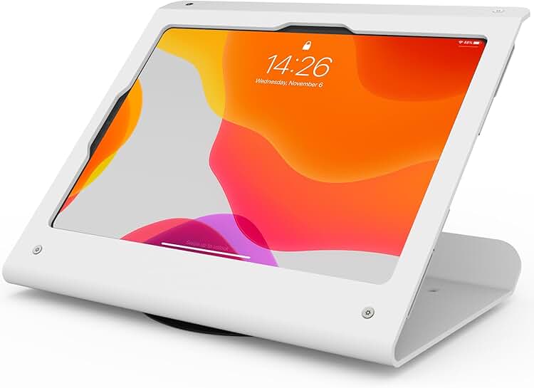 Heavy Duty Steel Tablet POS Stand with 360° Swivel