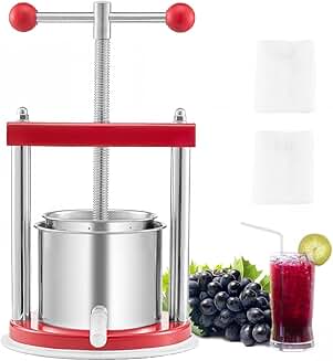 Fruit Wine Press with Stainless Steel Barrels