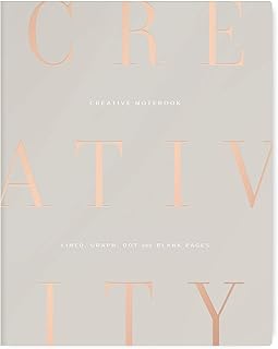Creative Notebook with Gold Foil, Dots and Grids, 7.5 x 9.5 inches