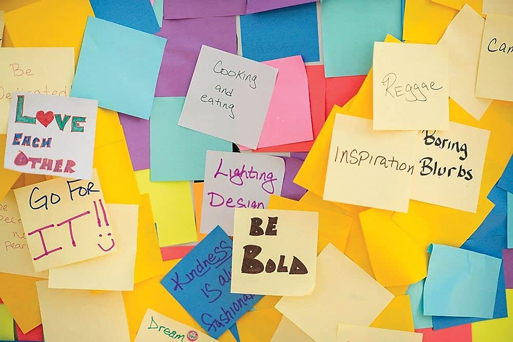 Yellow sticky notes, 12 pads, 1.5x2 inches