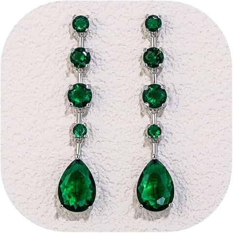Elegant Bridal Cubic Zirconia Dangle Earrings