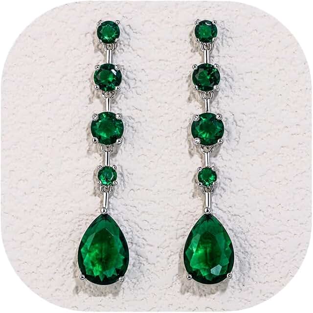 Elegant Bridal Cubic Zirconia Dangle Earrings