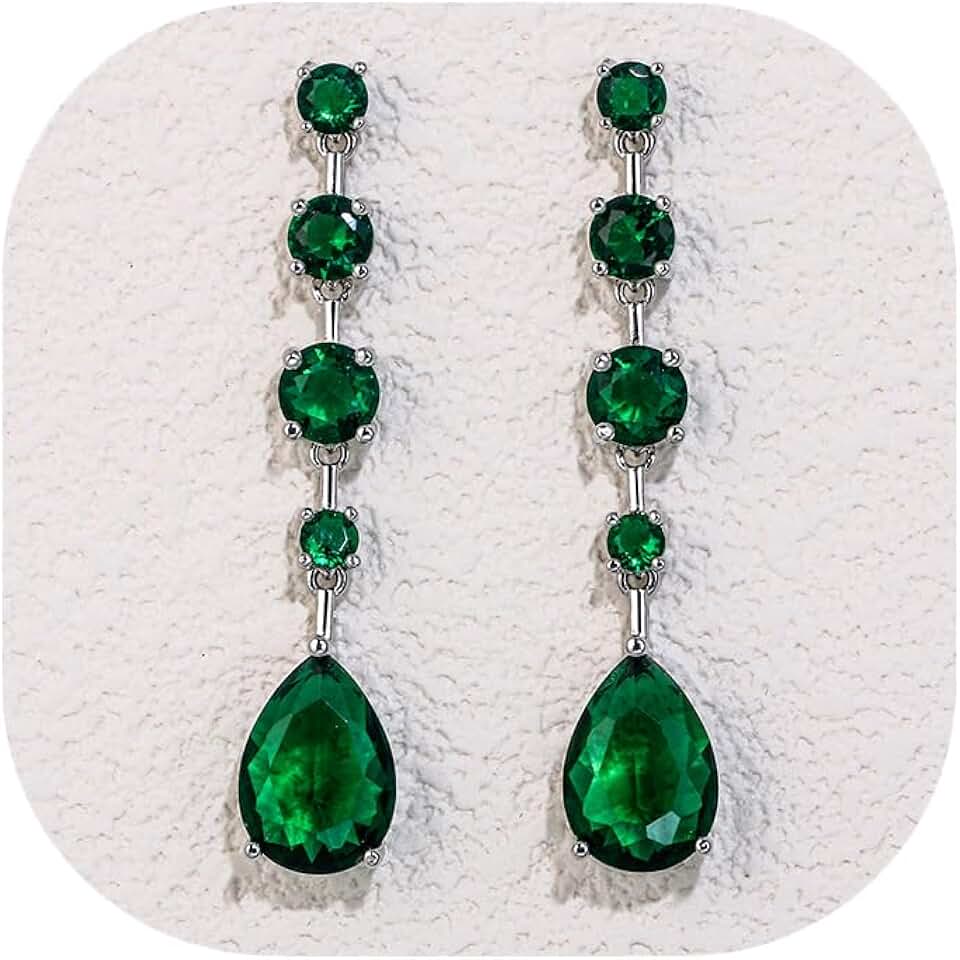 Elegant Bridal Cubic Zirconia Dangle Earrings