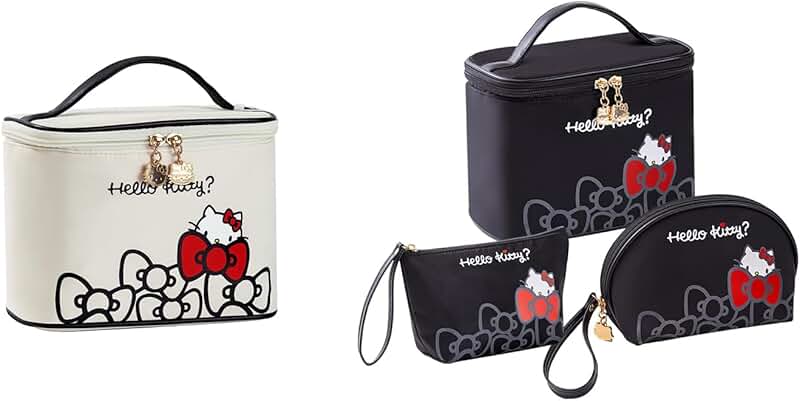 Large Waterproof Travel Makeup and Toiletry Bag Set