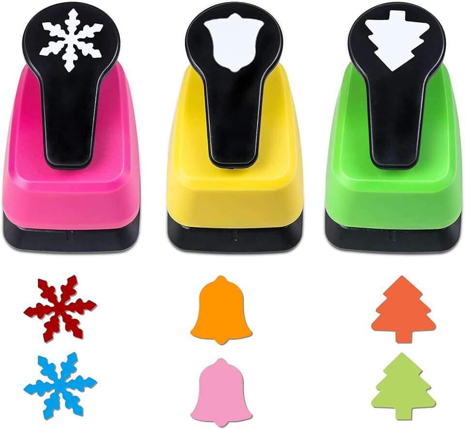 3 Christmas Shape Paper Punches for Crafts