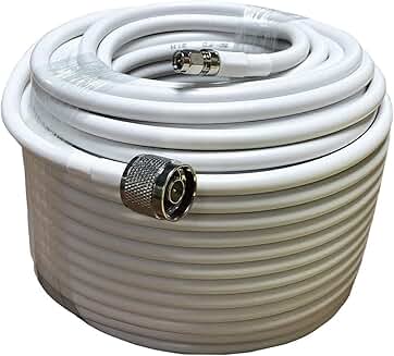 100ft 5D-FB Coaxial Cable with N-Male to SMA-Male Connectors