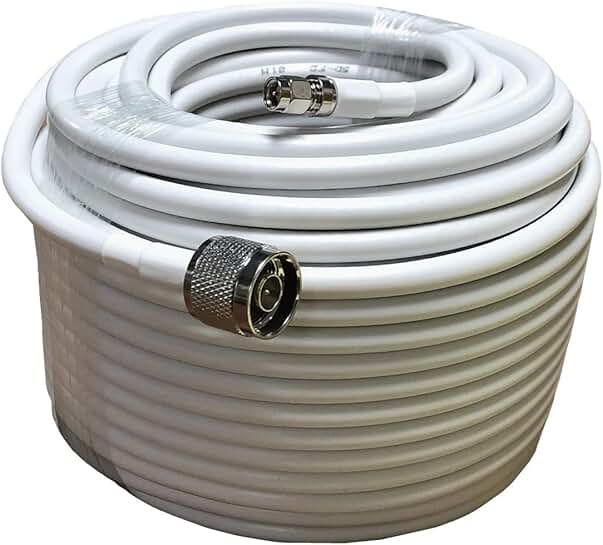100ft 5D-FB Coaxial Cable with N-Male to SMA-Male Connectors