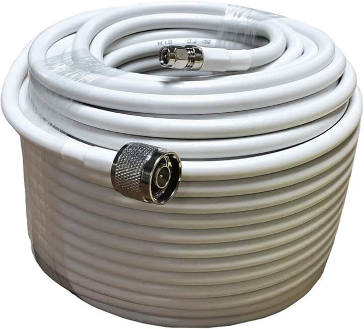 100ft 5D-FB Coaxial Cable with N-Male to SMA-Male Connectors