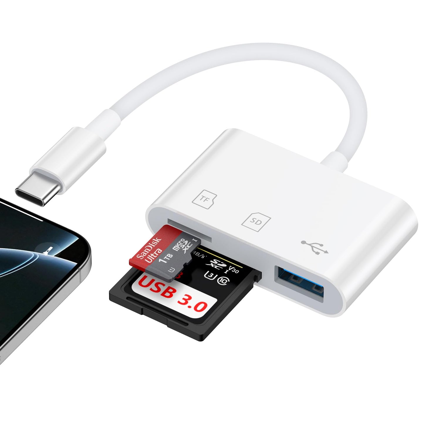 USB C SD Card Reader and Camera Adapter