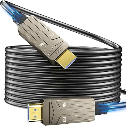 150ft Fiber Optic HDMI Cable, 4K@60Hz, HDR, 3D, Atmos