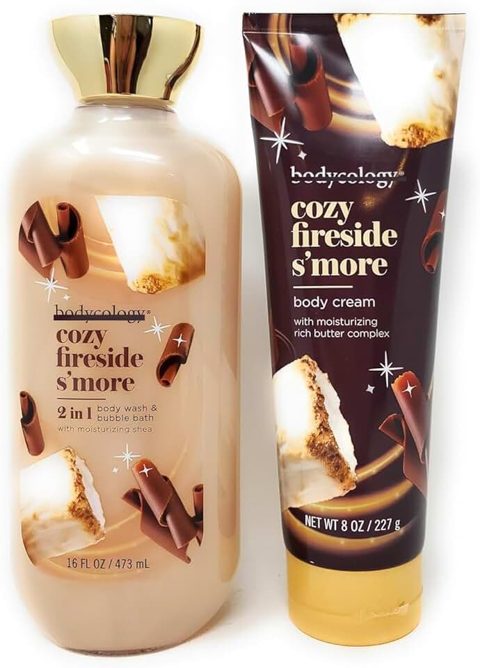 Cozy Fireside S'more Body Wash and Body Cream Set