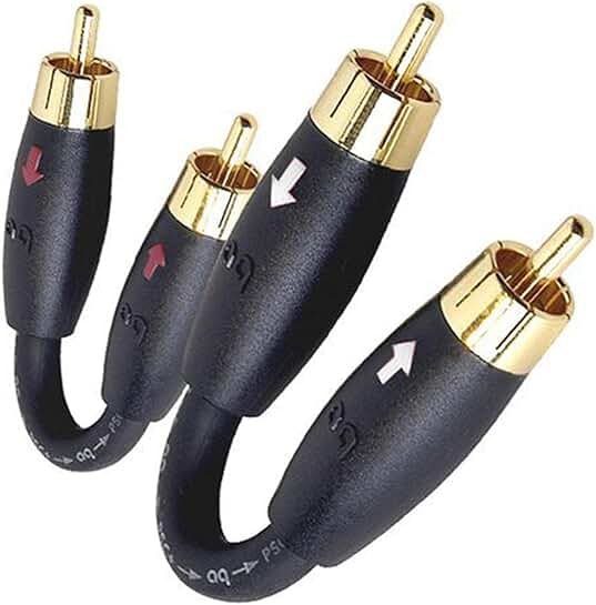 RCA Male-to-Male Preamp Jumpers, 2 Pack