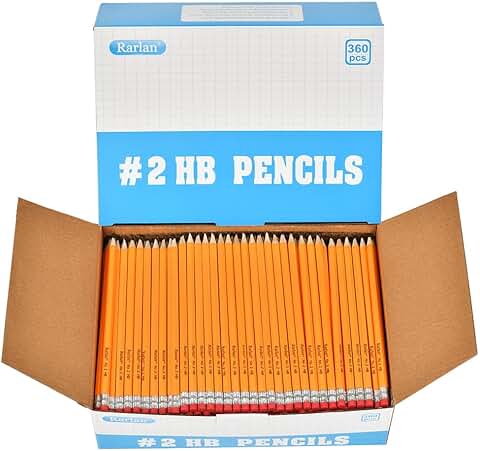 Pre-sharpened #2 HB Wood Pencils, 360 Pack