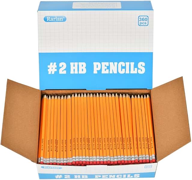 Pre-sharpened #2 HB Wood Pencils, 360 Pack