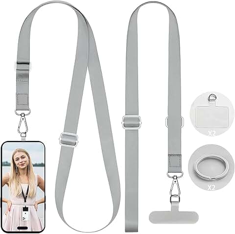 Adjustable Neck Phone Lanyard with Keychain