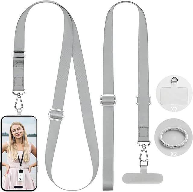 Adjustable Neck Phone Lanyard with Keychain