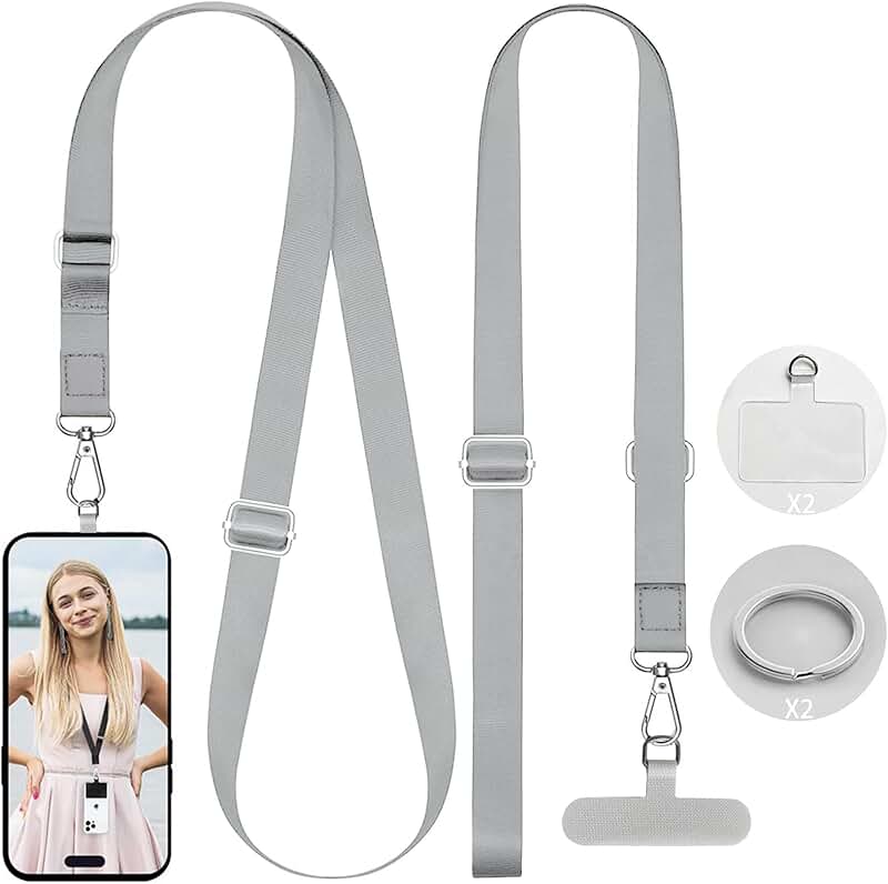 Adjustable Neck Phone Lanyard with Keychain