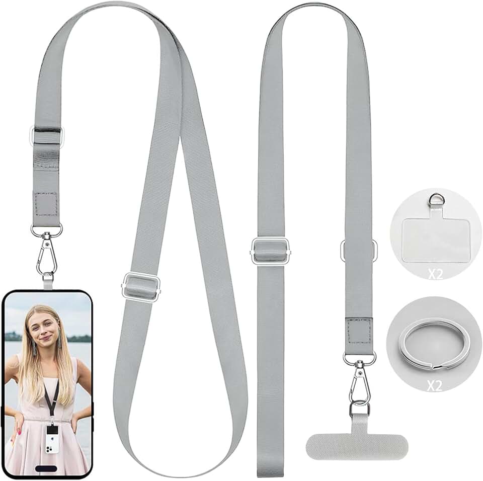 Adjustable Neck Phone Lanyard with Keychain