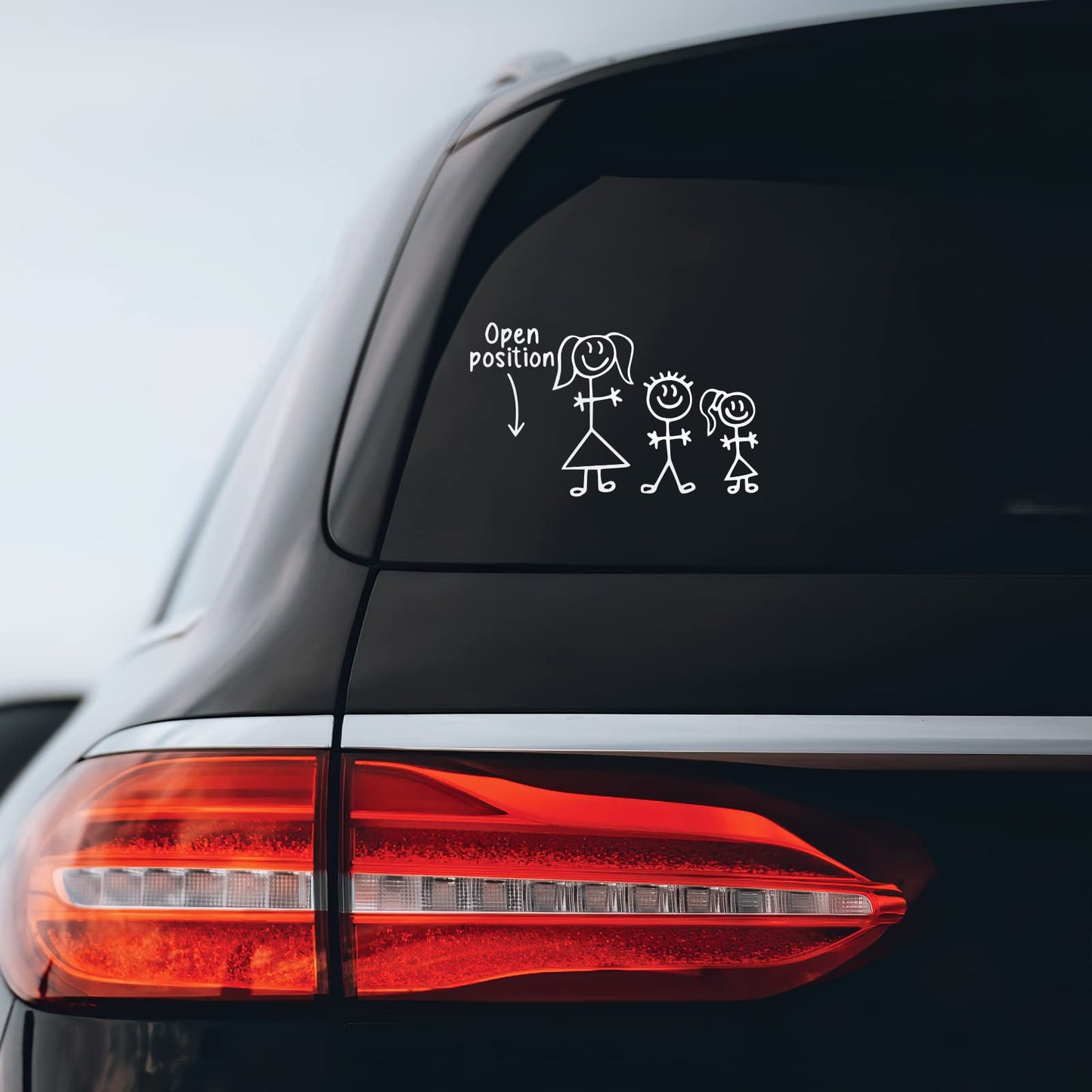 Divorced Stick Family Decal for Notebook or Car