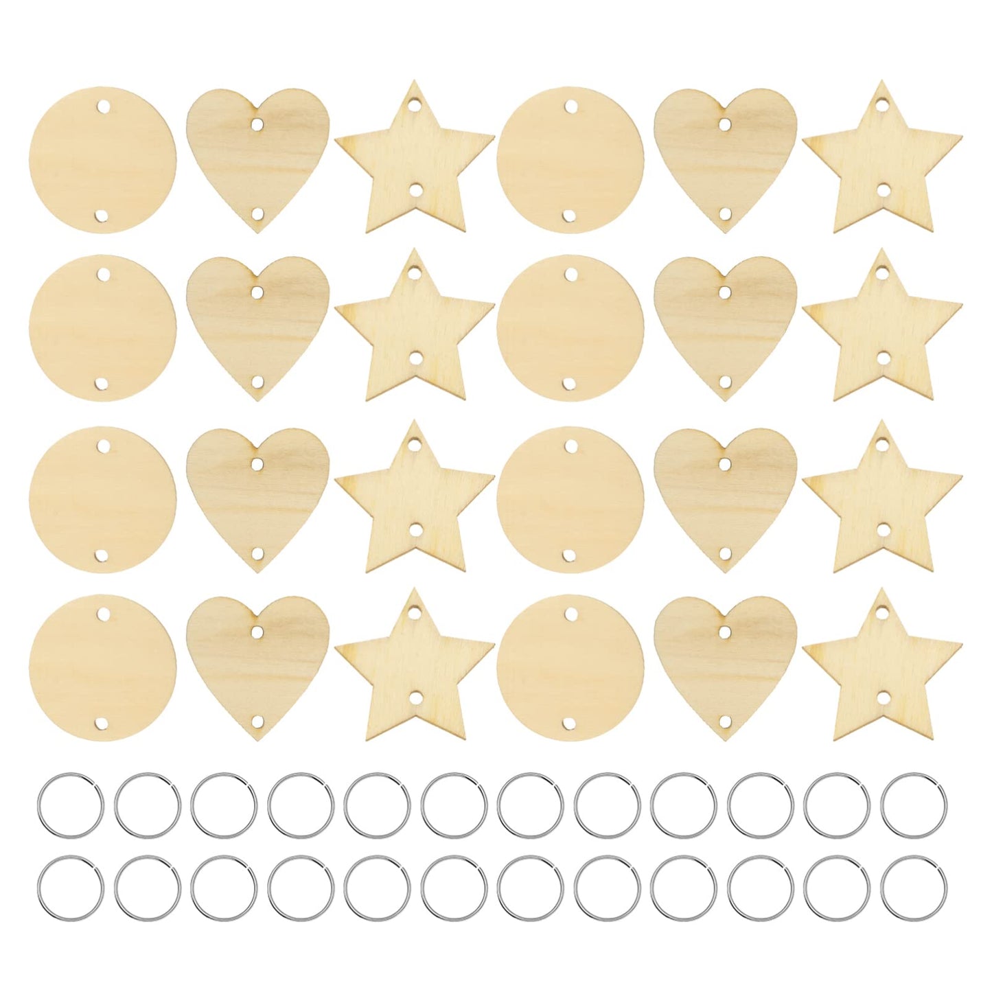 Valentine's Wooden Craft Kit 240Pcs with Rings
