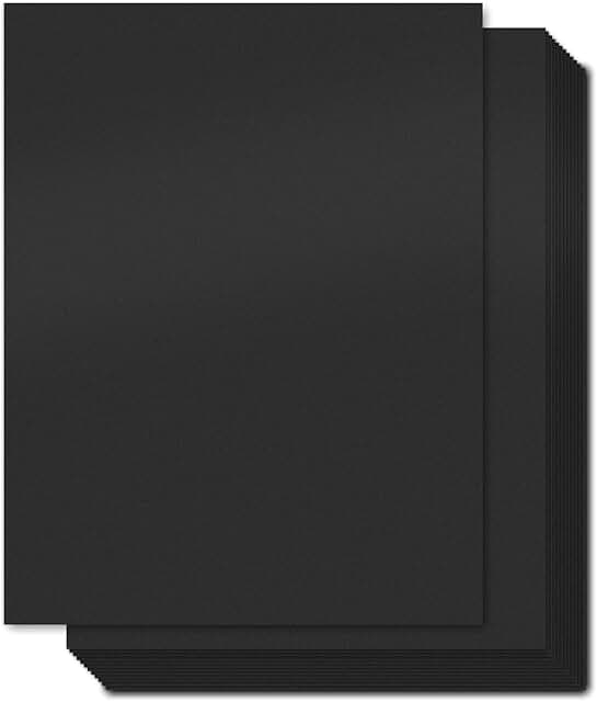 Black Heavyweight Cardstock, 100 Sheets, 8.5" x 11"