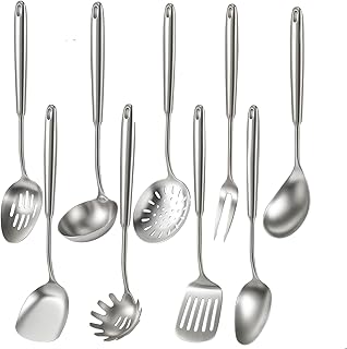 9-Piece Stainless Steel Cooking Utensils Set