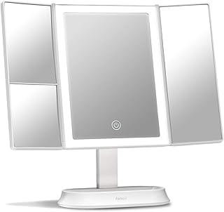 Lighted Makeup Mirror with Magnification and Dimmable Lights