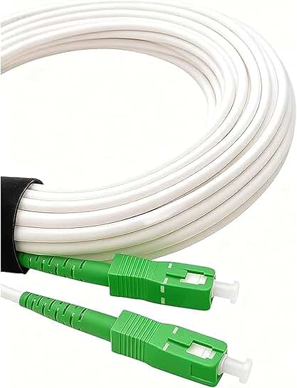 100m Singlemode Fiber Optic Patch Cable, White