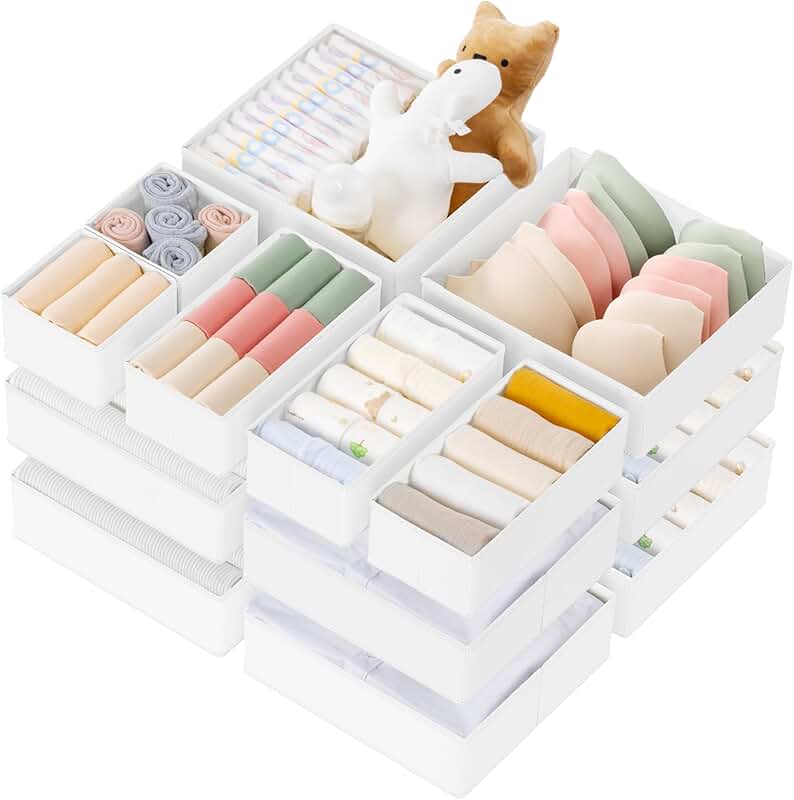21 Pack Drawer Organizers for Baby Clothes and Socks