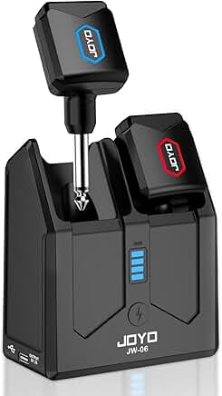 Wireless Guitar Transmitter and Receiver System with Charging Box