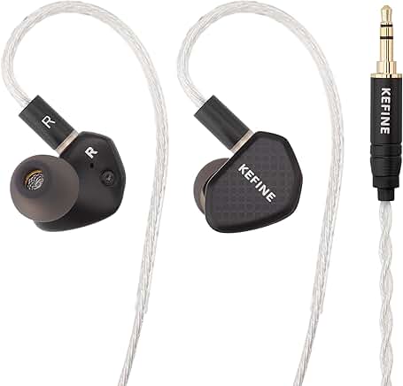 Wired Earphones with 10mm Driver and Replaceable Nozzles