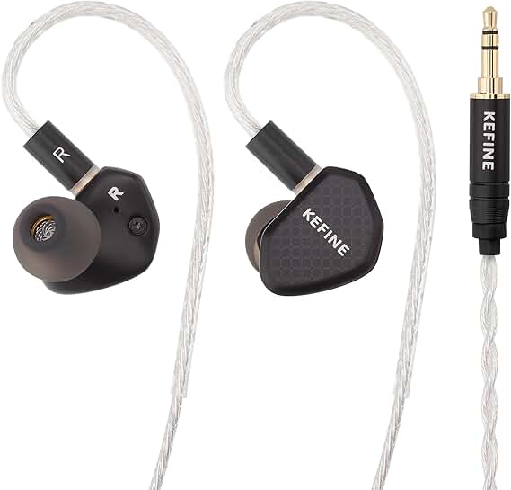 Wired Earphones with 10mm Driver and Replaceable Nozzles