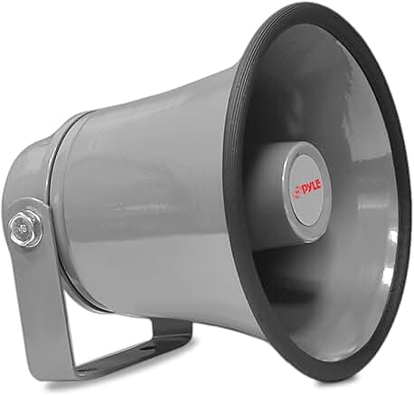 Indoor and outdoor 8-inch portable PA speaker with mounting hardware