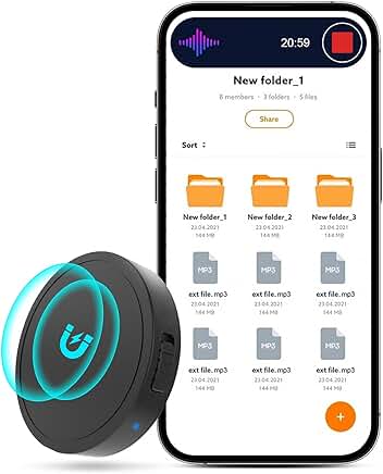 128G Magnetic Voice Recorder with 70-Hour Battery