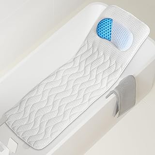 Full Body Bath Pillow with Headrest for Neck and Back Support