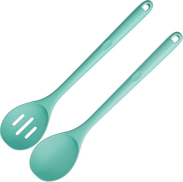 Heat-resistant silicone spoons, 13.3in, 2-pack