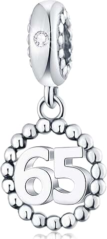 Number Charms for European Bracelet in Sterling Silver