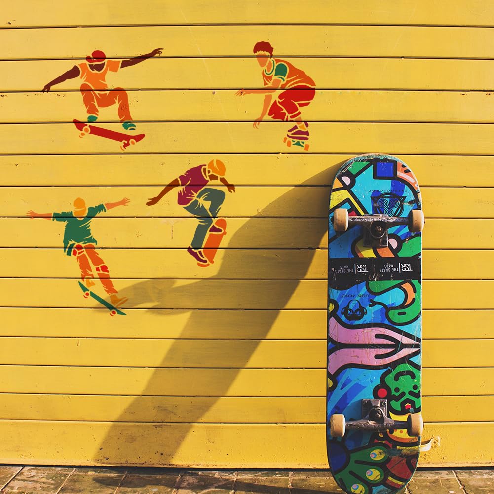 SkateArt DIY Skateboard Painting Template 11.8x11.8 in