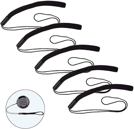 5 Pack Elastic Lens Cap Keeper for DSLR and SLR Cameras
