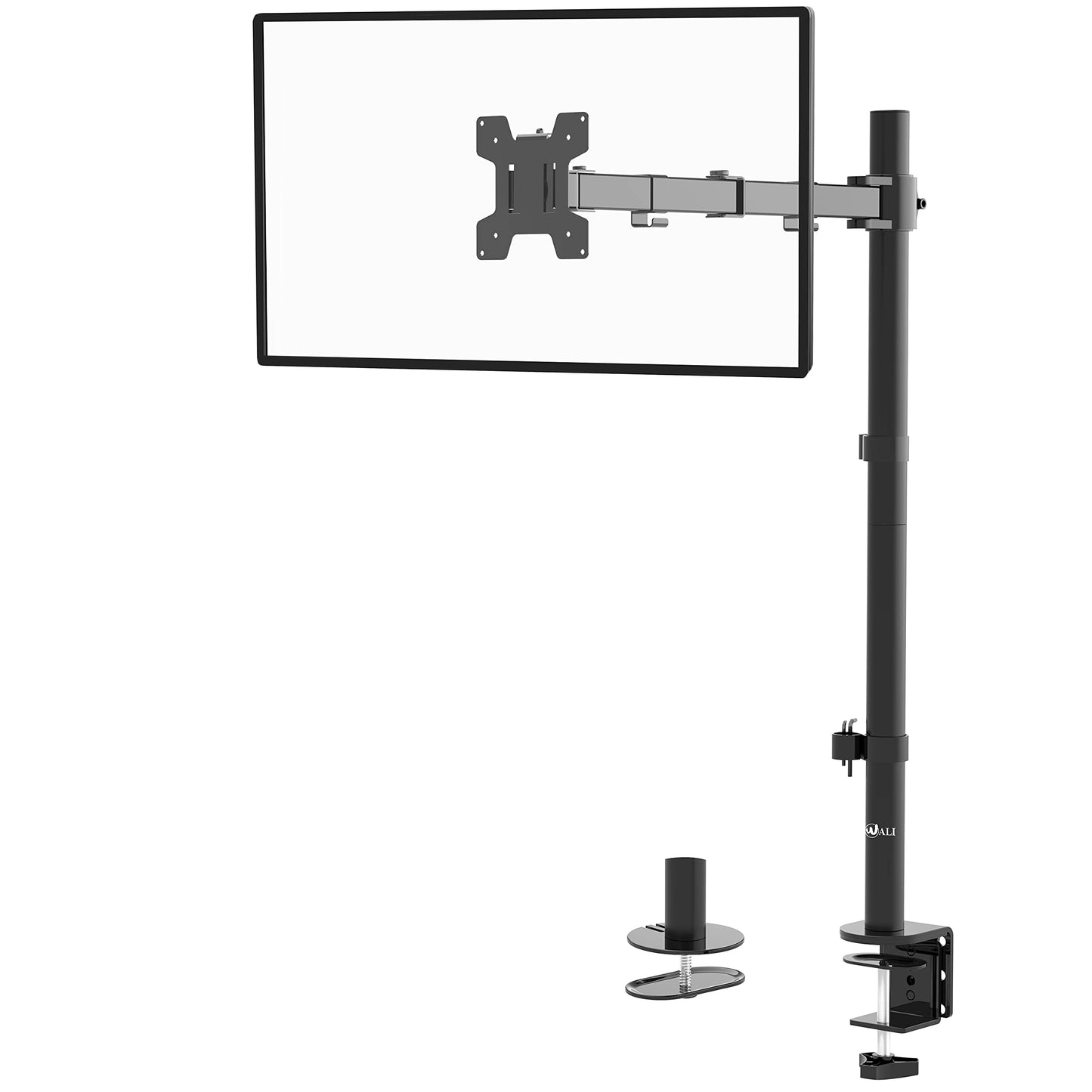Monitor Arm Mount for Desk, Single Extra Tall VESA Computer Desk Mount, Monitor Bracket Mount Stand Single, up to 32 inch, 22 lbs (M001XL), Black