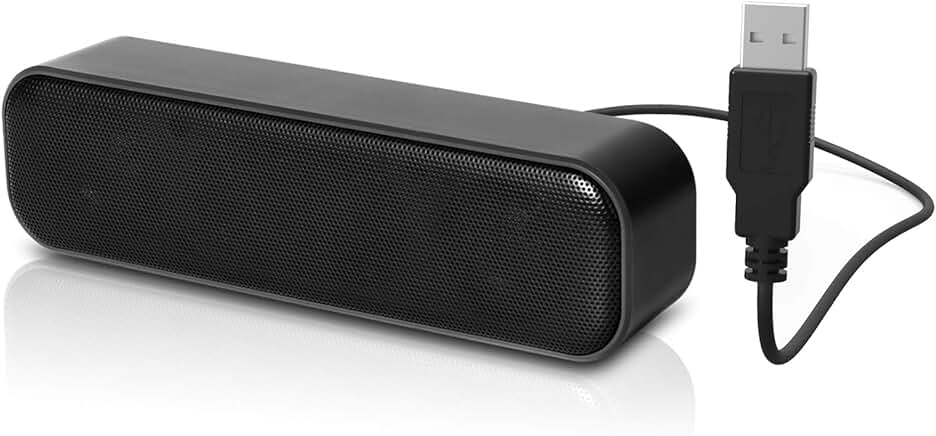 Portable USB Laptop Speaker with Stereo Sound and Bass