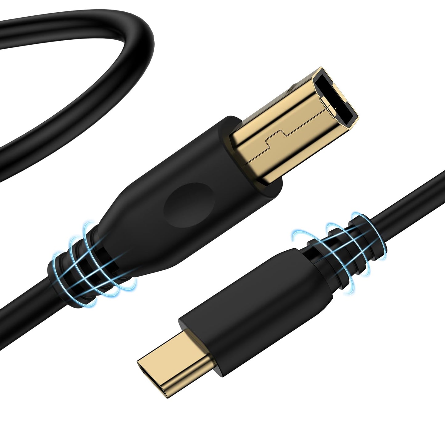 10ft USB C to Printer Cable for Computers