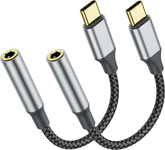 USB-C to 3.5mm Headphone Jack Adapter, Black