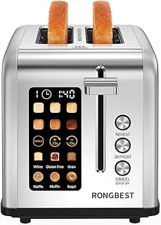 2-Slice Touch Screen Toaster with Wide Slots