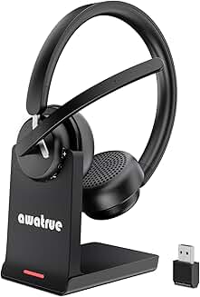 Wireless Headset with Mic for Work and Calls