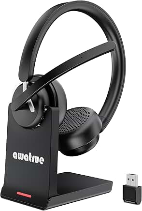 Wireless Headset with Mic for Work and Calls