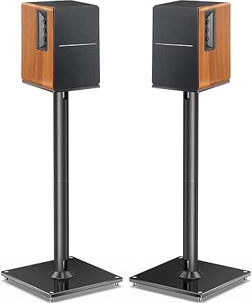 Pair of 28-inch speaker stands for up to 22 lbs