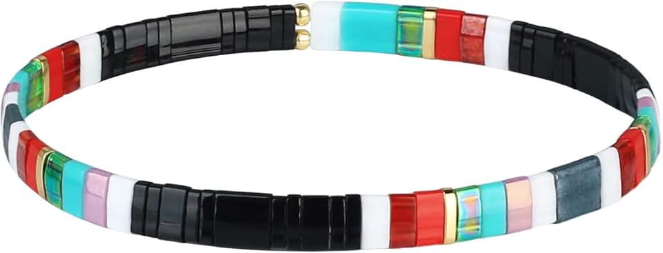 Colorful Beaded Stretch Bracelet for Women