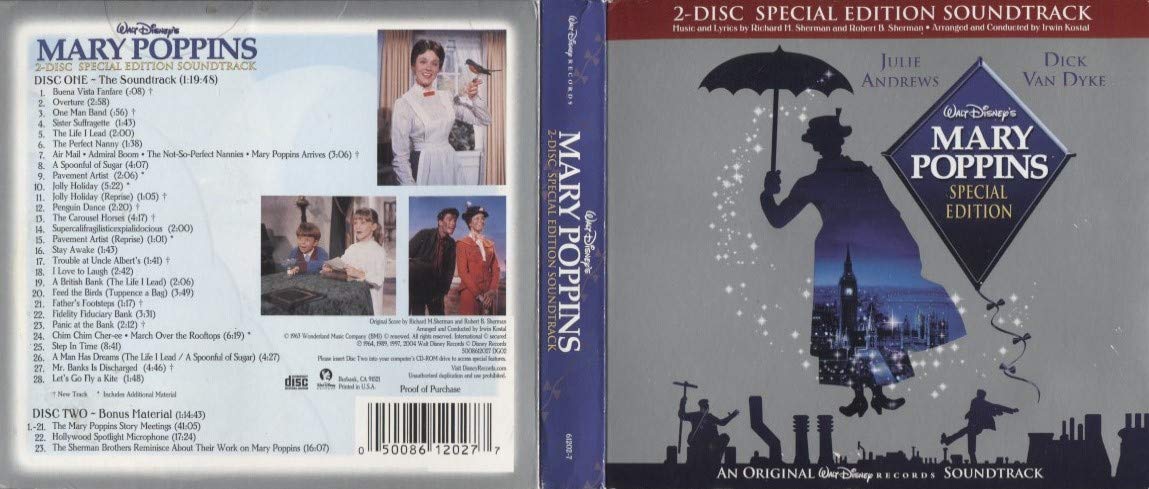 Mary Poppins - 2 Disc Special Edition Original Motion Picture Soundtrack - CD Brand New