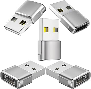 USB C Female to USB Male Adapter 5-Pack